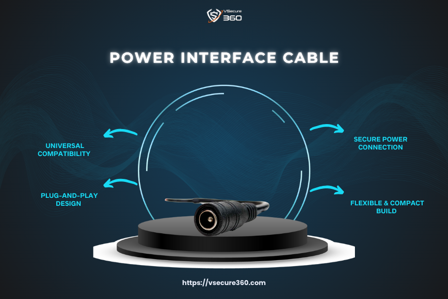 Power Interface Cable | Universal Compatibility | Plug-and-Play | Secure Connection | Compact Build