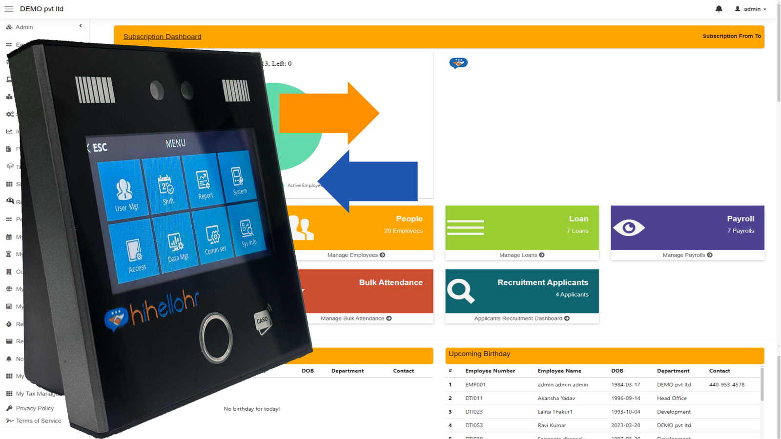 VLock Eagle Access Control System | Touchscreen with Menu Options | Wi-Fi and Card Reader Support