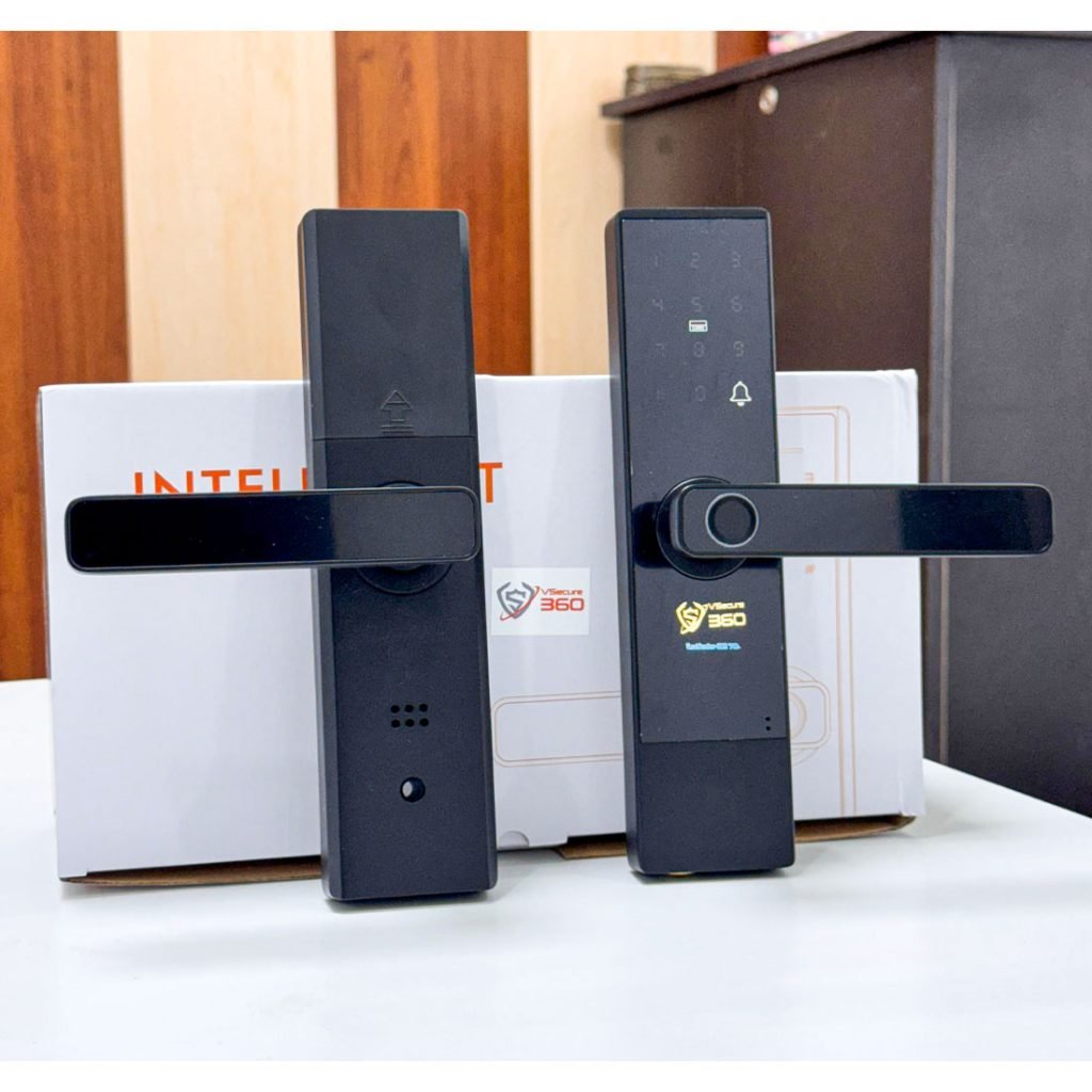 smart wifi door lock with handle